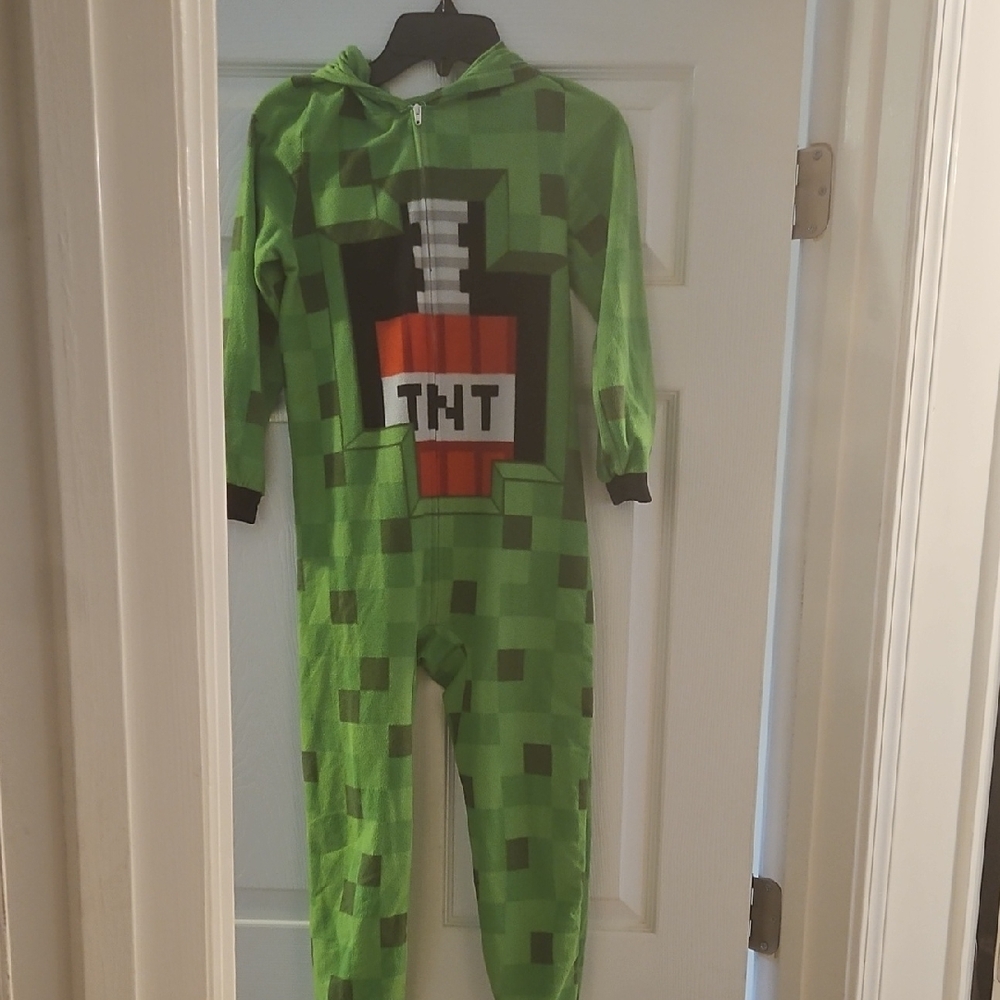 Green Kids One Piece Footie Boys Size 8